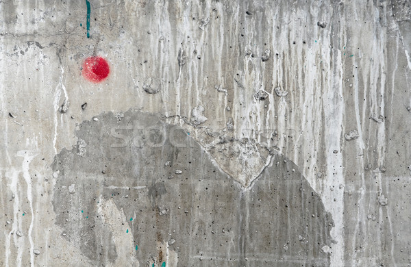 Weathered damaged wall with red dot Stock photo © mrakor