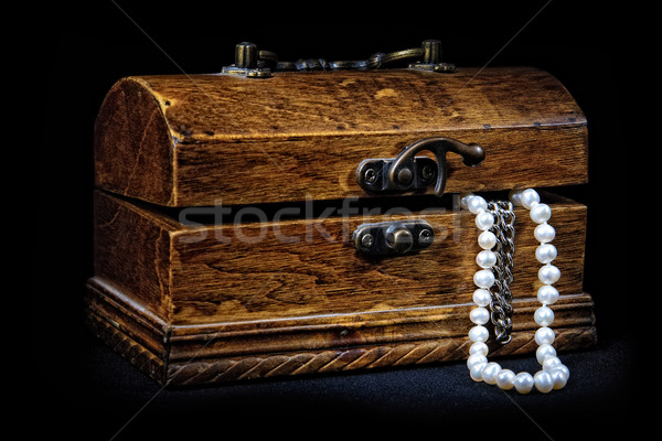 chest with treasures isolated on black Stock photo © mrakor