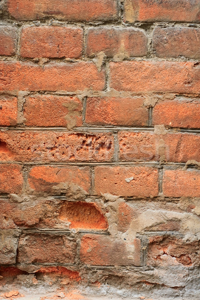 decayed red brick wall Stock photo © mrakor