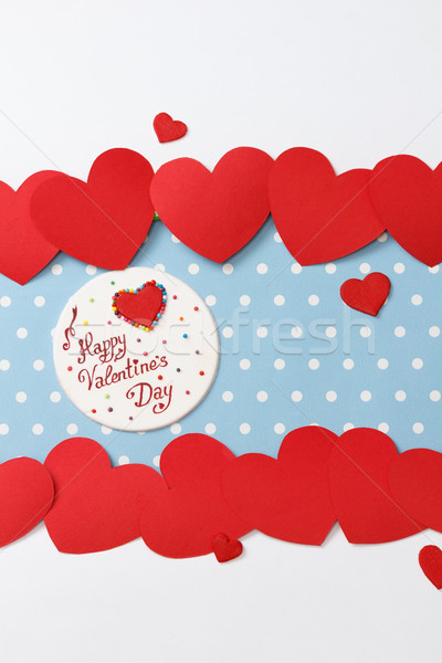 Walentynki miłości wiadomość wykonany ręcznie odizolowany niebieski Zdjęcia stock © mrakor