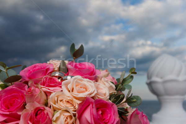 Piękna bukiet ślubny kwiaty ślub miłości oblubienicy Zdjęcia stock © mrakor
