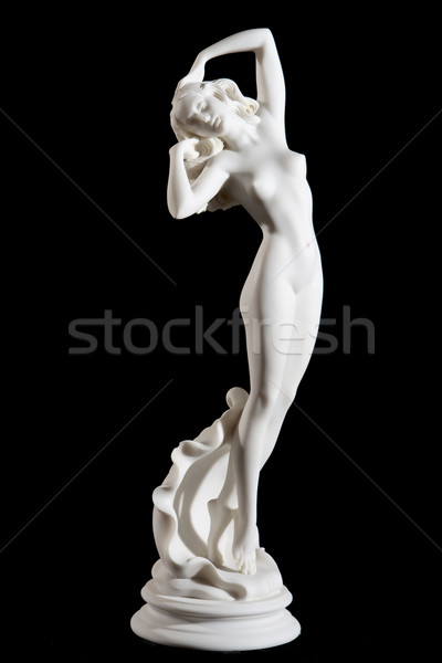 Classical white Aphrodite statue isolated on black background Stock photo © mrakor