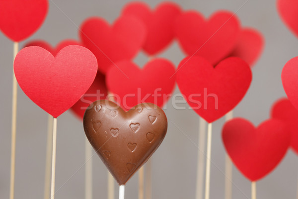 情人節 心 粘 巧克力 心臟 孤立 商業照片 © mrakor