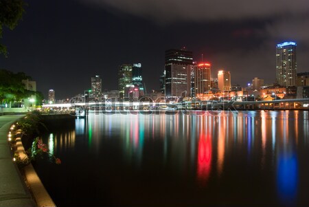 Брисбен ночному городу Квинсленд Австралия ночь Сток-фото © mroz