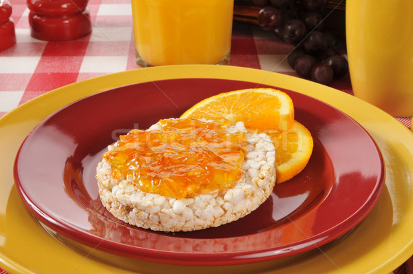 Orange marmalade on rice cakes Stock photo © MSPhotographic