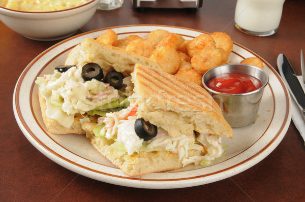 Stock photo: Crab and seafood sandwich