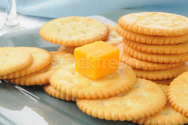Cheese and crackers Stock photo © MSPhotographic