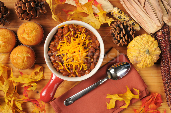 Chili and cornbread muffins Stock photo © MSPhotographic