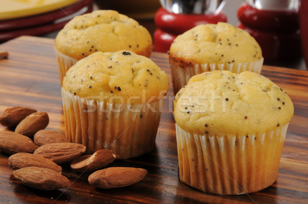 Almond poppy seed muffins Stock photo © MSPhotographic