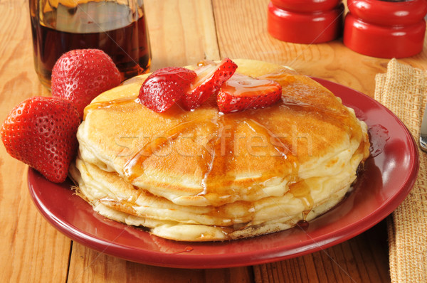 Pancakes with strawberry Stock photo © MSPhotographic