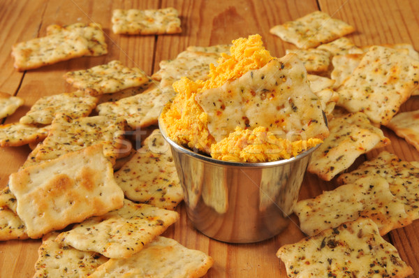 Cheese and flatbread crackers Stock photo © MSPhotographic