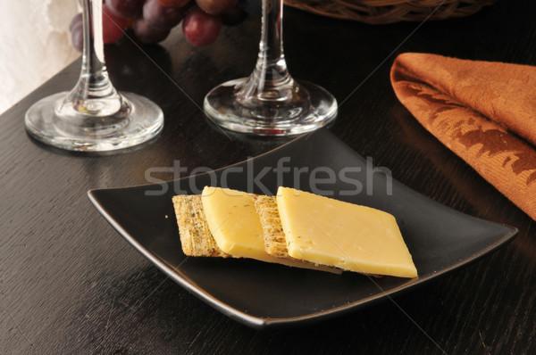 Cheese and crackers Stock photo © MSPhotographic