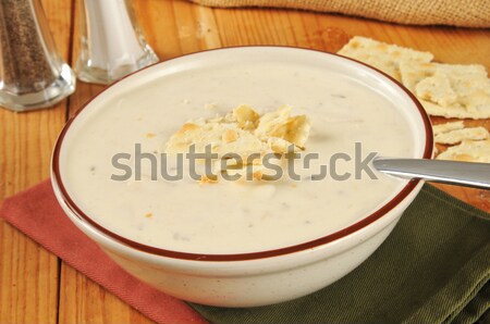 Large serving bowl of soup Stock photo © MSPhotographic