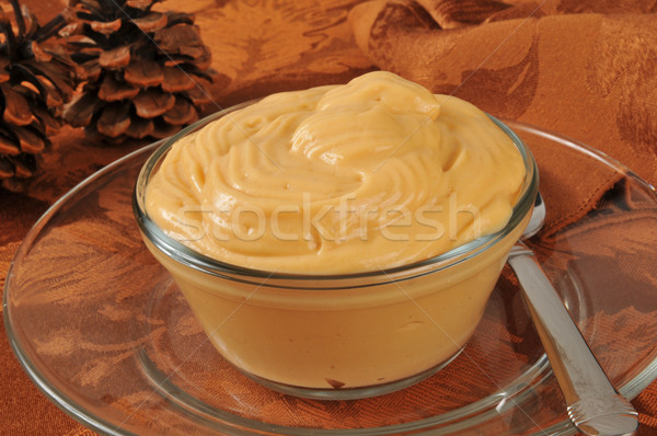 Pudding vakantie tabel dessert beker dankzegging Stockfoto © MSPhotographic
