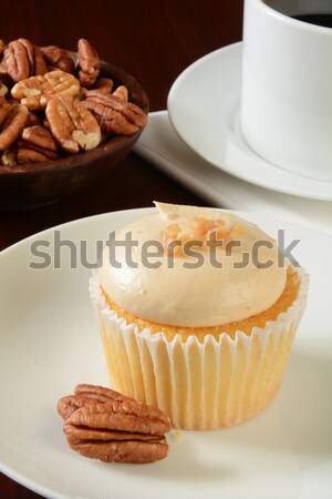 Stockfoto: Karamel · appel · bijten · uit · dessert