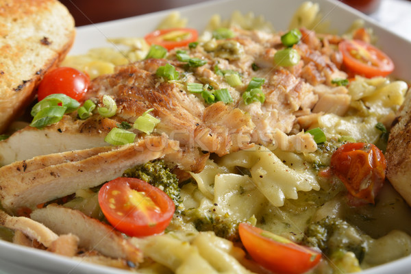 Cajun kip pasta schotel ondiep Stockfoto © MSPhotographic