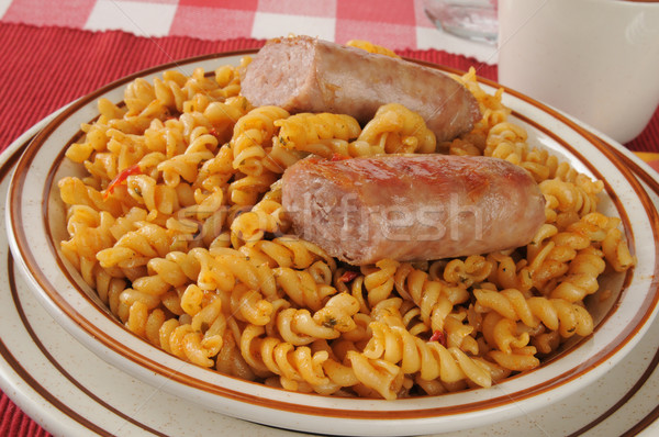 Jambalaya with sausage Stock photo © MSPhotographic