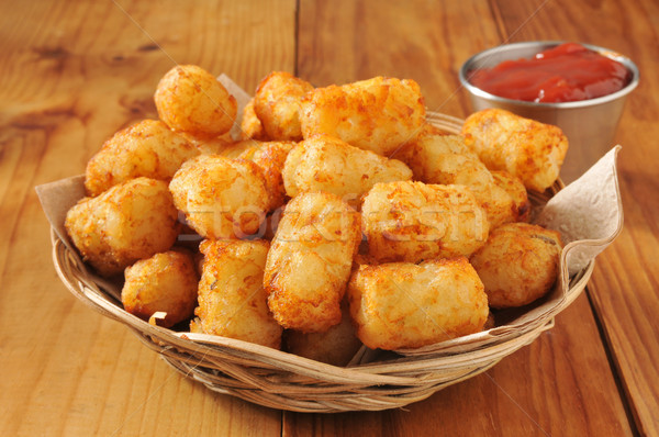 Tater tots and catsup Stock photo © MSPhotographic