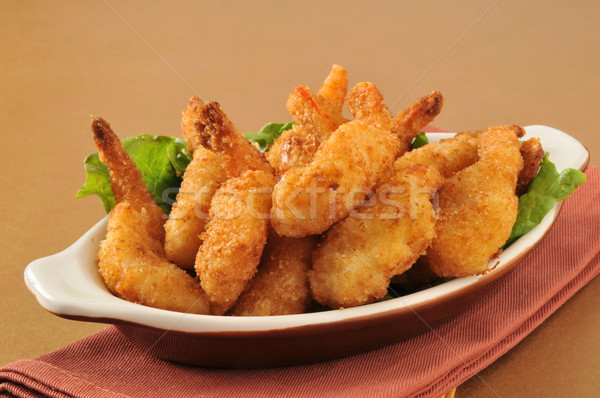 Deep fried butterfly shrimp Stock photo © MSPhotographic