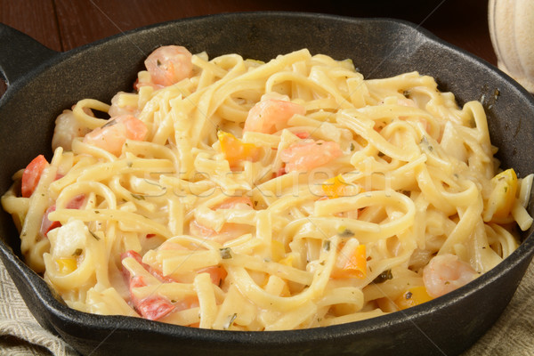 Shrimp scampi with linguini Stock photo © MSPhotographic