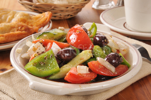 Grec legume salată măsline alimente Imagine de stoc © MSPhotographic