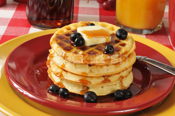 Pancakes with blueberries Stock photo © MSPhotographic