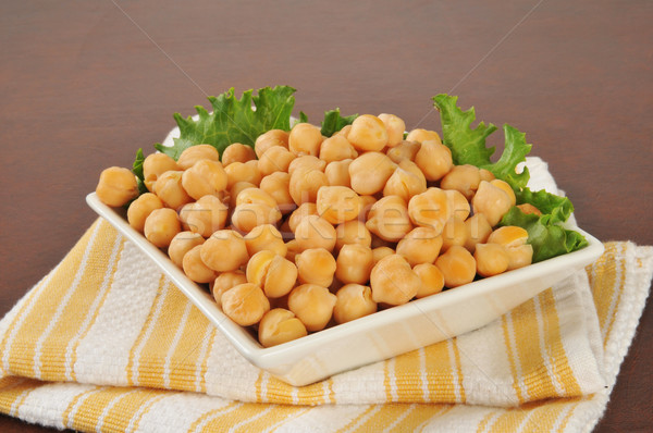 Garbanzo beans in a small bowl Stock photo © MSPhotographic