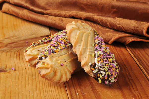 chocolate dipped shortbread cookies Stock photo © MSPhotographic