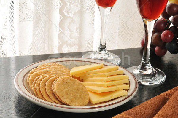 Gouda cheese and crackers Stock photo © MSPhotographic