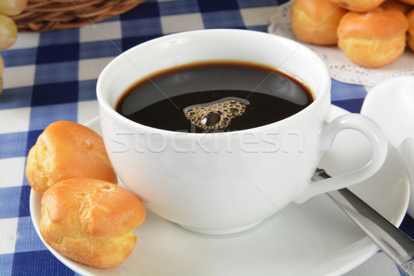 Coffee and cream puffs Stock photo © MSPhotographic