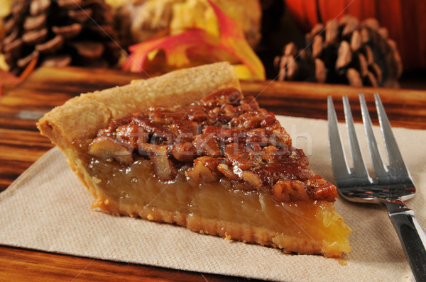Slice of pecan pie Stock photo © MSPhotographic