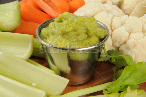 Fresh vegetables and guacamole Stock photo © MSPhotographic