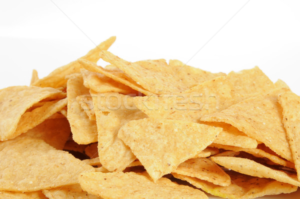 Kukurydza tortilla chipy biały Zdjęcia stock © MSPhotographic