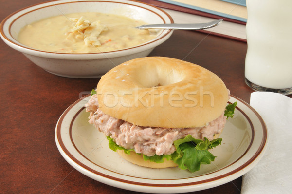 Tuna sandwich on a bagel Stock photo © MSPhotographic