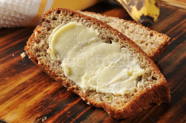 Buttered banana bread Stock photo © MSPhotographic