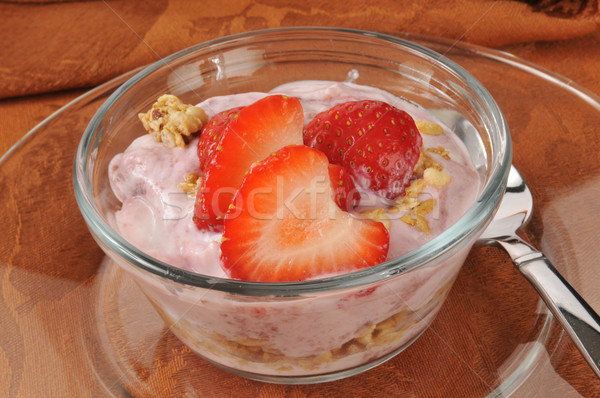 Strawberry yogurt parfait Stock photo © MSPhotographic