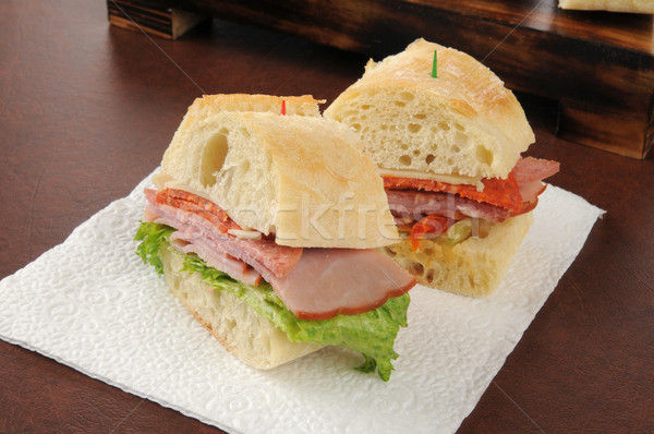 Italian cold cuts sandwich Stock photo © MSPhotographic