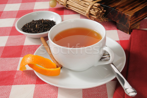 Stock photo: Orange spice black tea