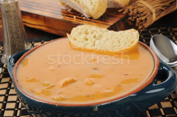 Creamy gouda cheese bisque Stock photo © MSPhotographic