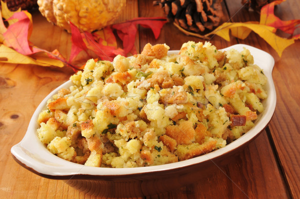 Holiday cornbread stuffing Stock photo © MSPhotographic