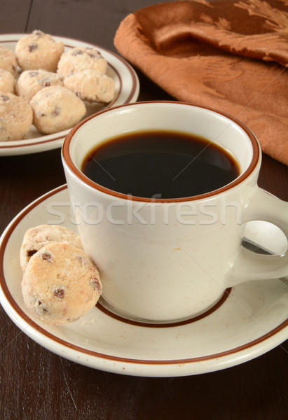 Sütik kávé mini csokoládé chip csésze Stock fotó © MSPhotographic