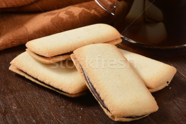 Cookies koffie chocolade beker Stockfoto © MSPhotographic