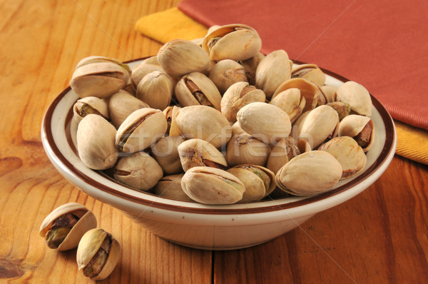 Bowl of pistachio nuts Stock photo © MSPhotographic