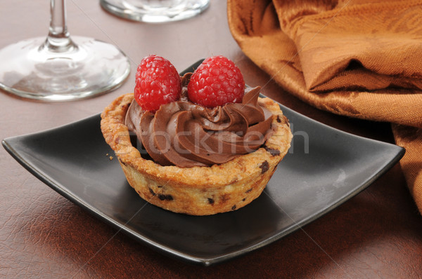 Шоколадный мусс десерта Кубок шоколадом чипа Сток-фото © MSPhotographic