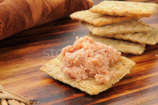 Deviled ham on crackers Stock photo © MSPhotographic