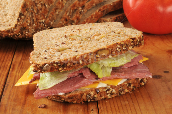 Stock photo: Roast beef sandwich