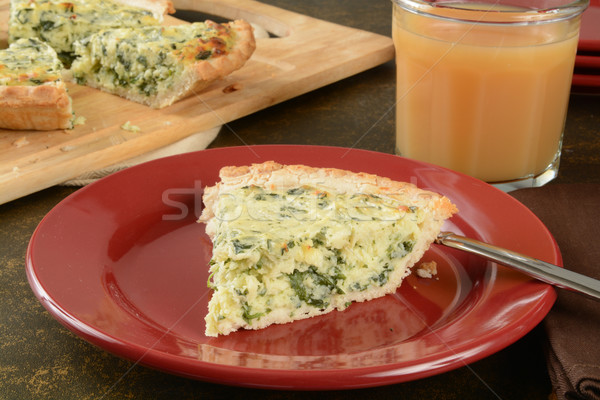 Quiche and pear juice Stock photo © MSPhotographic