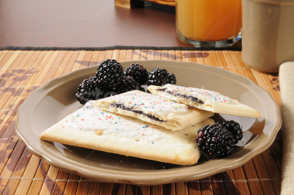 Toaster tarts with blackberries Stock photo © MSPhotographic