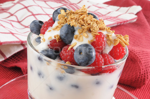 Yogurt berry parfait Stock photo © MSPhotographic