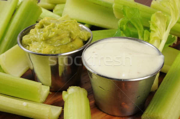 Guacomole and Ranch Dressing Dips Stock photo © MSPhotographic